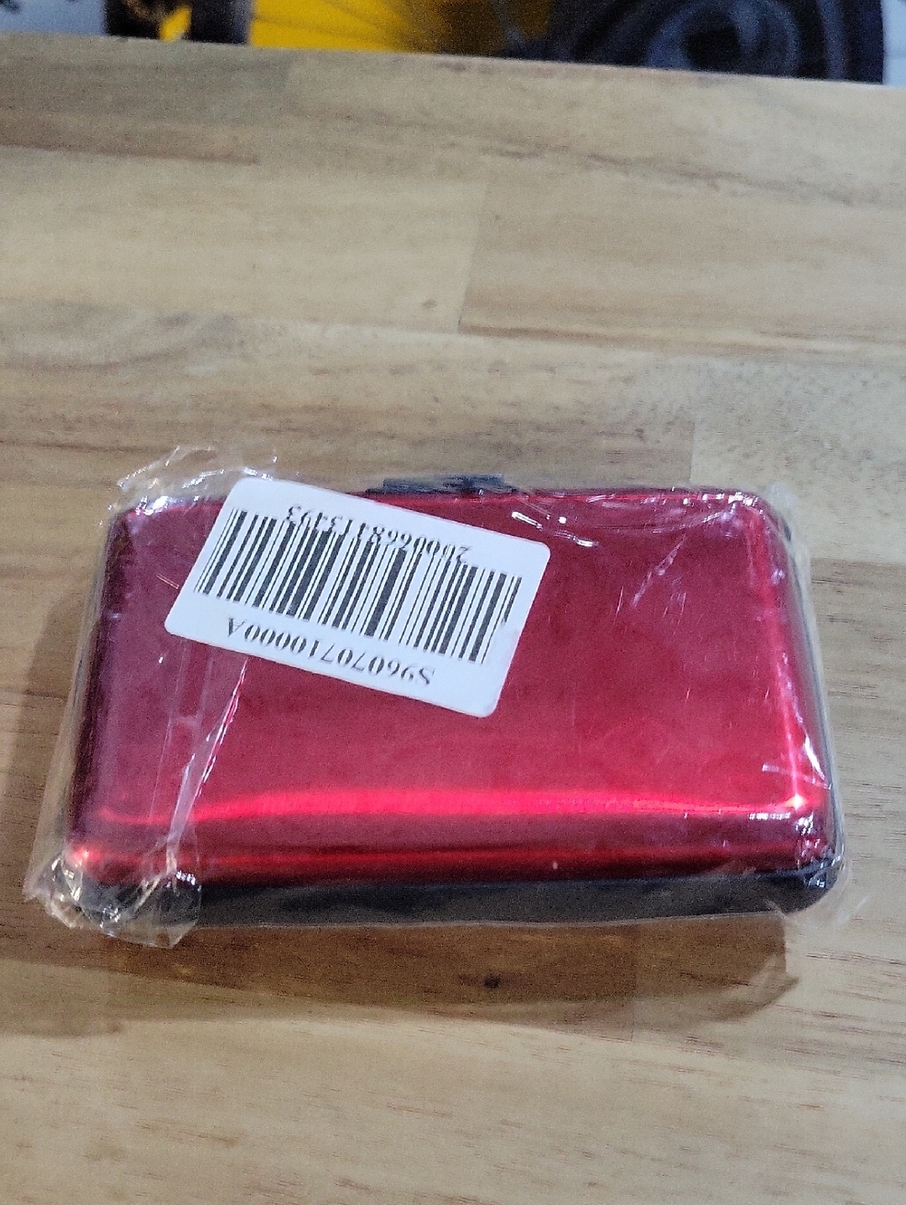 Metal Card Holder Wallet - Shiny Red